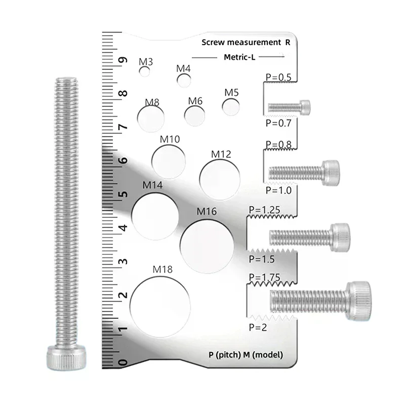 أداة قياس درجة المسمار عالية الدقة فرجار من الفولاذ المقاوم للصدأ