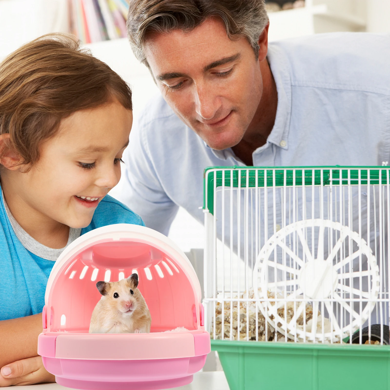 

Hamster Carrying Case Small Pet Cage Portable Guinea Pig Travel Carrier Plastic Hamster Box Outdoor HamsterCarrier Lightweight