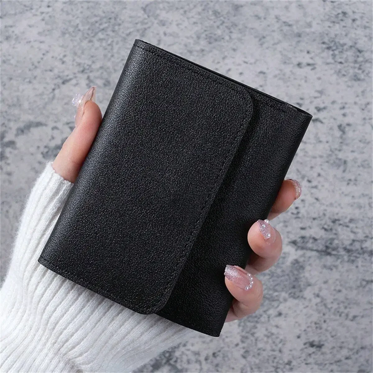 

Simple Short Women's Wallet Student Ticket Holder Multi-Functional Card Holder 30% Off Change Ultra-Lightweight Glossy Wallet Ba