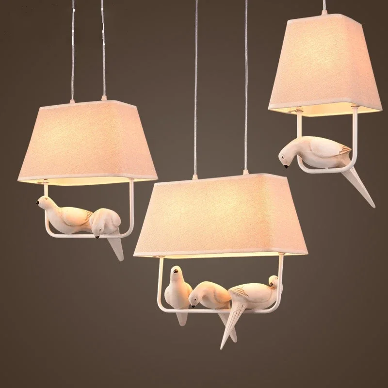 

Nordic bird lamp Simple Chandelier Design Living Room Bird Pendant Lights Study Dining Room Birdcage Hanging Lamps Home Decor