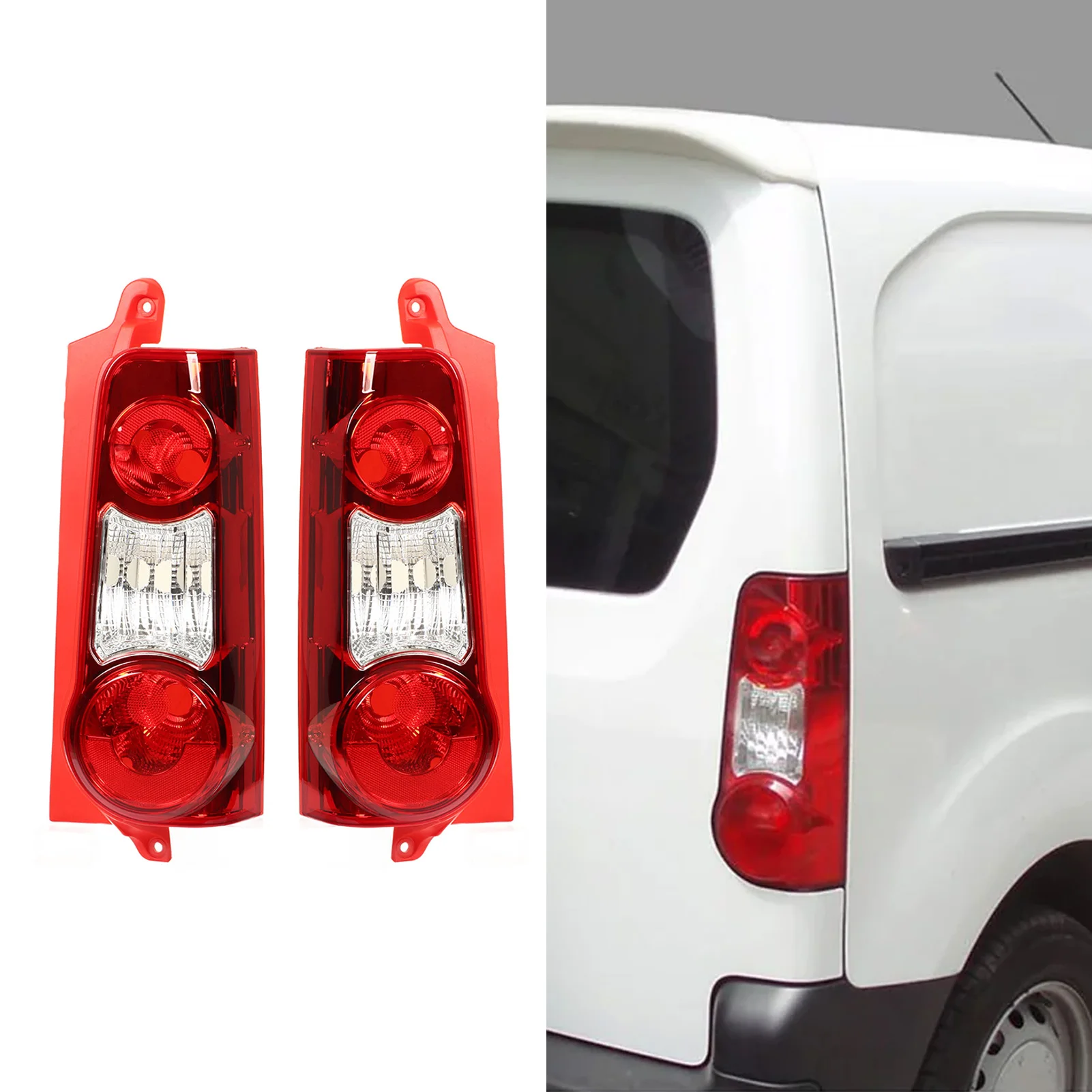 Car Taillight 6351FJ Waterproof High Power Brake Light Replacement For  PARTNER 2008 to 2012 Car Accessoreis Car Rear Light