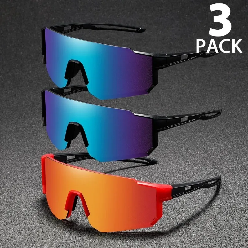 مجموعة مكونة من 3 قطع من النظارات العصرية، تصميم للجنسين، ألوان متعددة للاختيار من بينها، مريحة في الارتداء