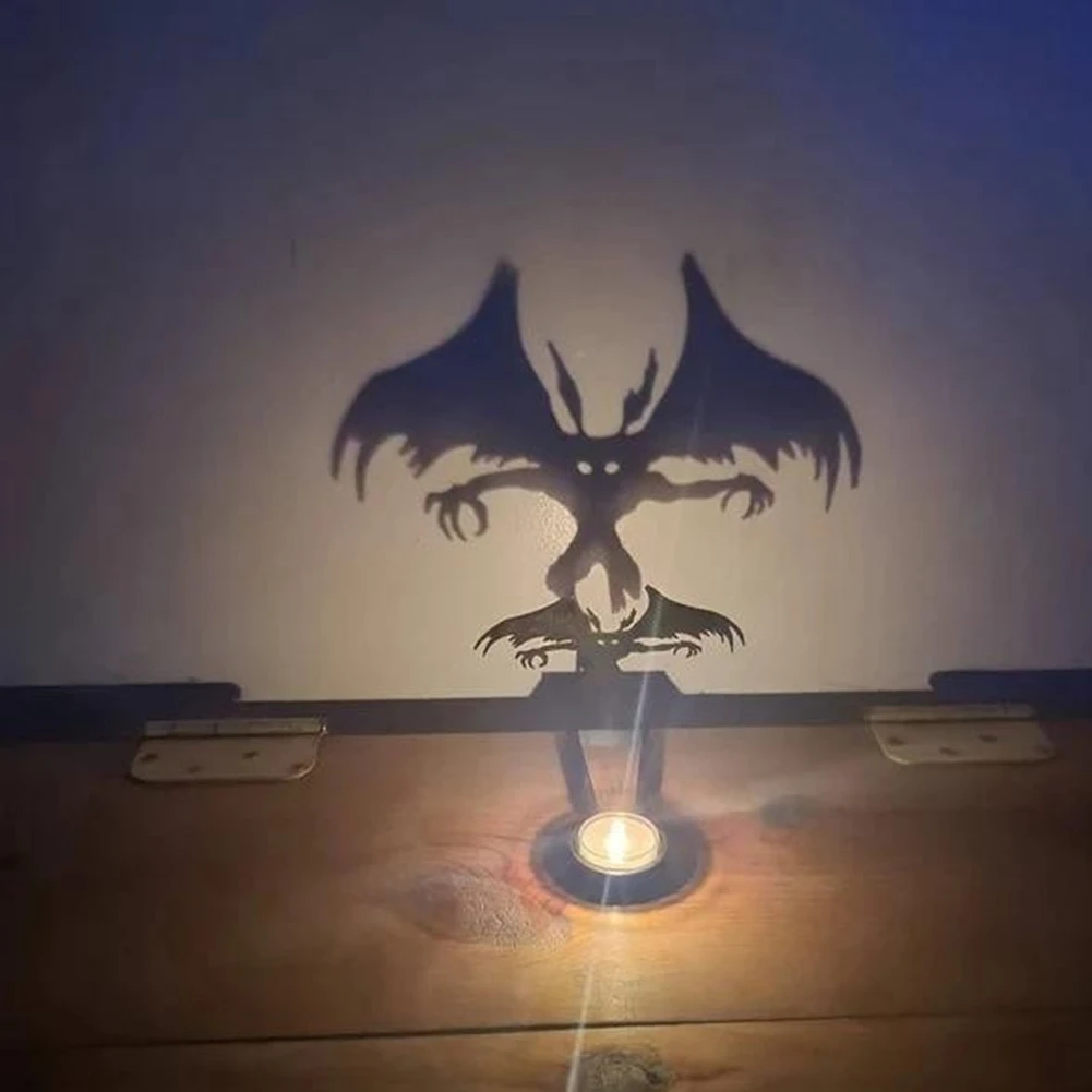 L65A-Halloween Shadow Candle Holders, Candle Holder Table Decorations, Halloween Shadow Tea Lights, Decorative Candle Holders