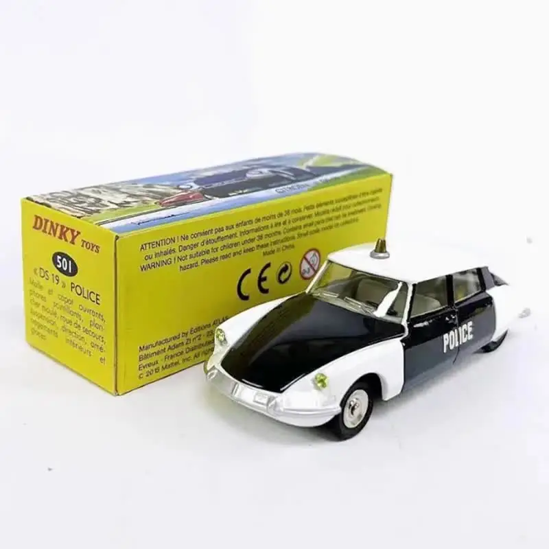Paint Defects 1:43 Scale Dinky Toys CITROEN DS 19 Police Alloy Car