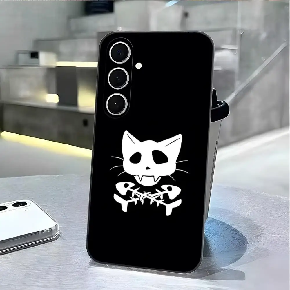 Cat Pirate Skull Phone Case For Samsung S26 S25 Edge S24 S23 S22 Ultra Plus Fe A57 A37 A17 A56 5G Silicon Cover