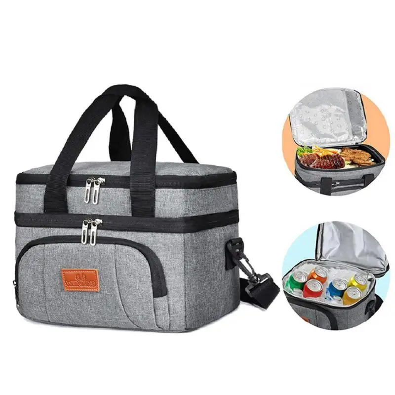 10/20L Cooler Bag With Hard Liner Large Insulated Picnic Lunch Bag Box Cooling Bag For Camping BBQ Family Outdoor Activities