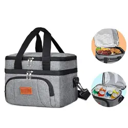 10/20L Cooler Bag With Hard Liner Large Insulated Picnic Lunch Bag Box Cooling Bag For Camping BBQ Family Outdoor Activities