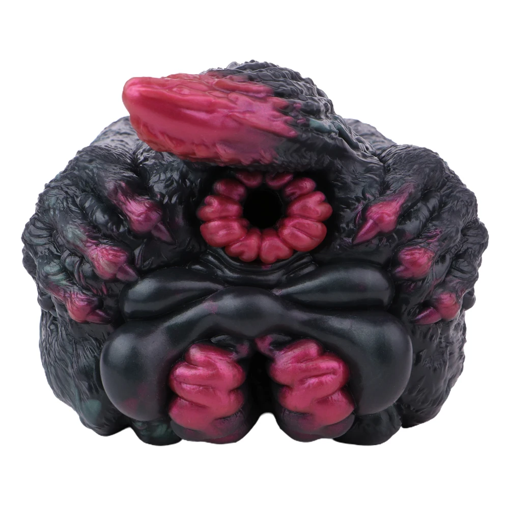 Geeba novo modelo inspirado no dragão gato masturbador masculino de canal duplo feito de silicone seguro vagina realista onahole brinquedos sexuais 18 +