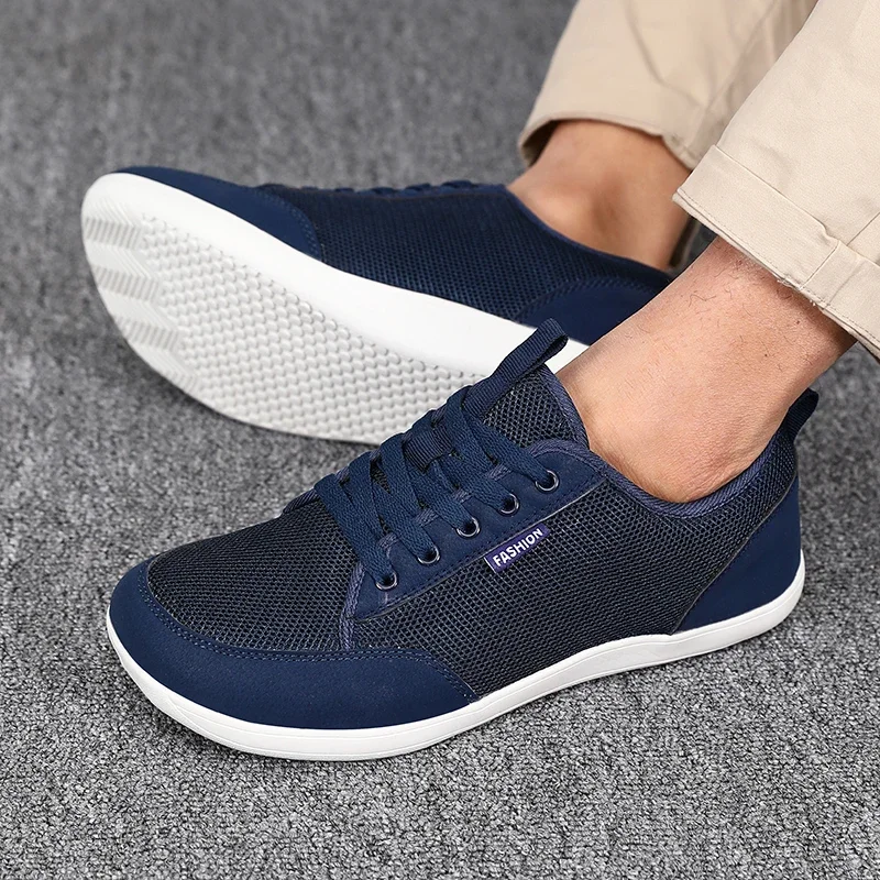 

Men's Wide Toe and Bare Foot Shoes Simple, Breathable Comfortable Hiking Shoes Breathable Black Sports Shoes Women's Flat Bottom