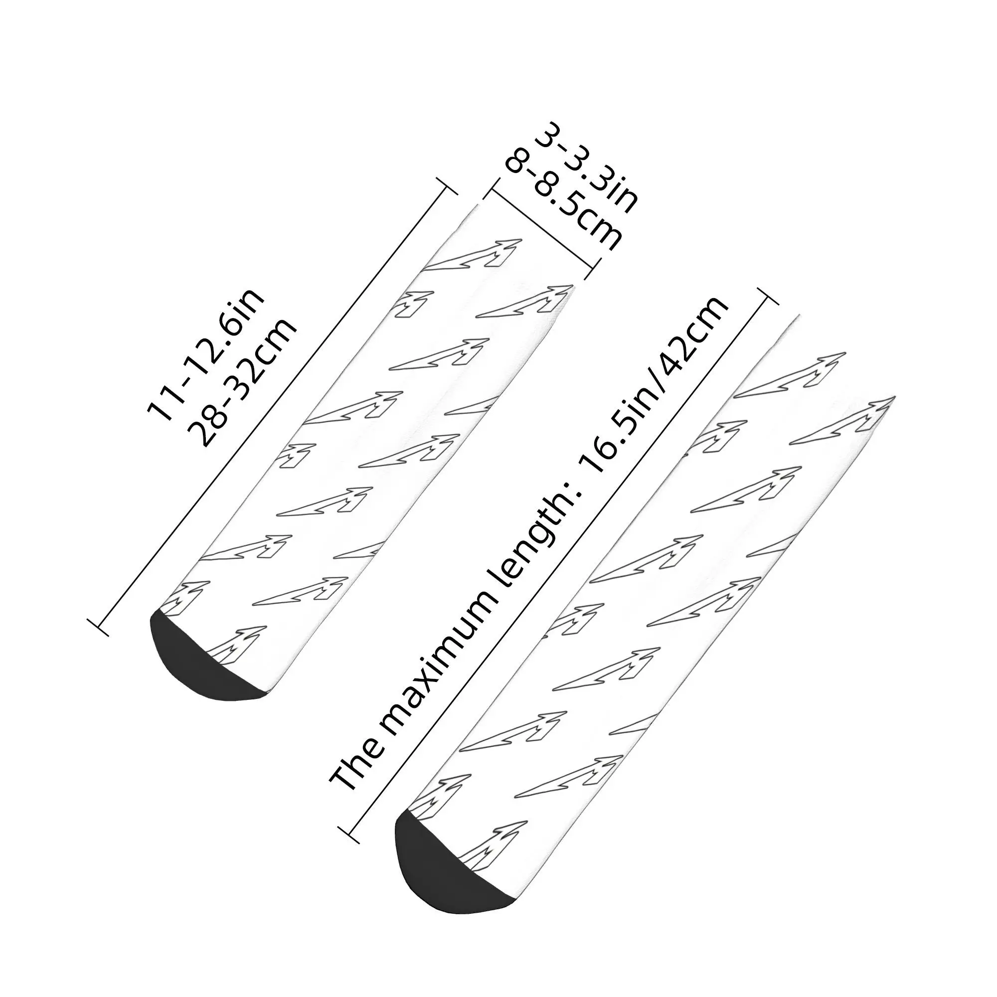 جميع المواسم Metallicas M72 كلمة جولة الجوارب Harajuku امتصاص العرق الرياضة الأوسط جوارب أنبوبية جوارب الموضة الناعمة للرجال والنساء #2