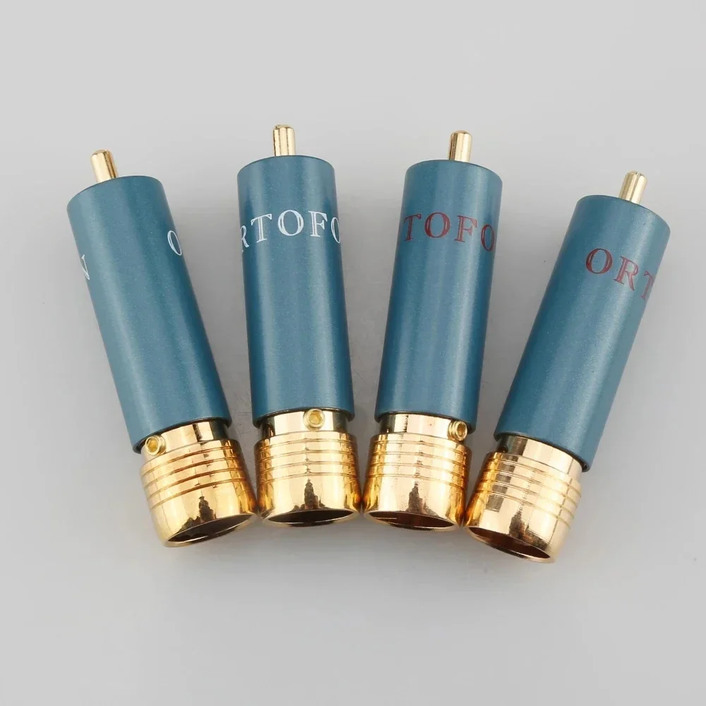 4pcs Ortofon Reference RCA Male Plug High Quality 24k Gold plated HIFI Audio Self-locking Hi-end Cable Connectors