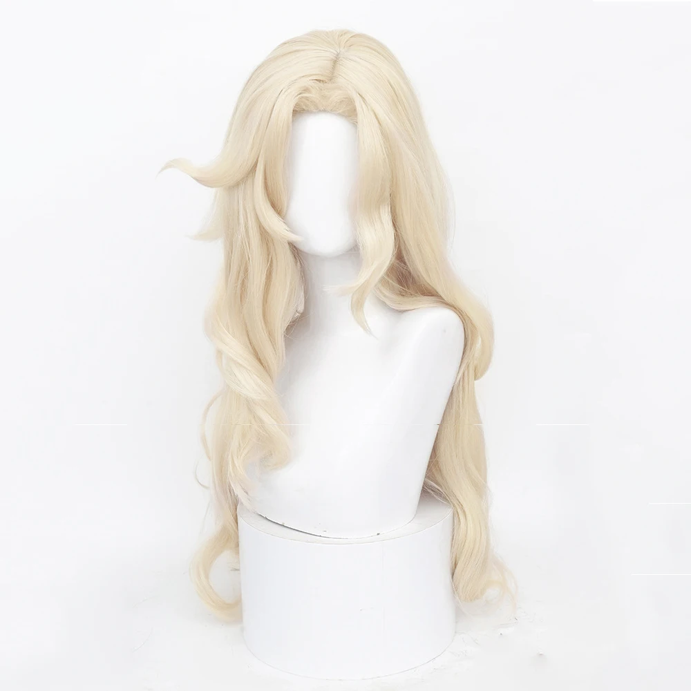 Game Identity V Hunter Cosplay Newly Joseph Gold Long Wig Photographer Joseph Cosplay Wig+Free Wig Cap