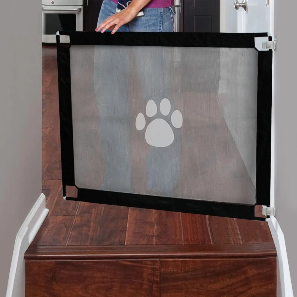 Cancello per cani da usare sulle scale, ideale per la casa: crea un recinto sicuro per gli animali domestici, facile da usare su scale, ingressi, corridoi, sia all’interno che all’esterno.