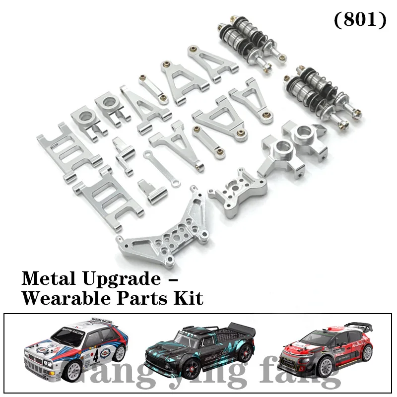 MJX Hyper Go 14301 14302 14303 RC coche copa de dirección de Metal juego de brazo oscilante superior e inferior soporte de torre de choque cuerpo post piezas de mejora
