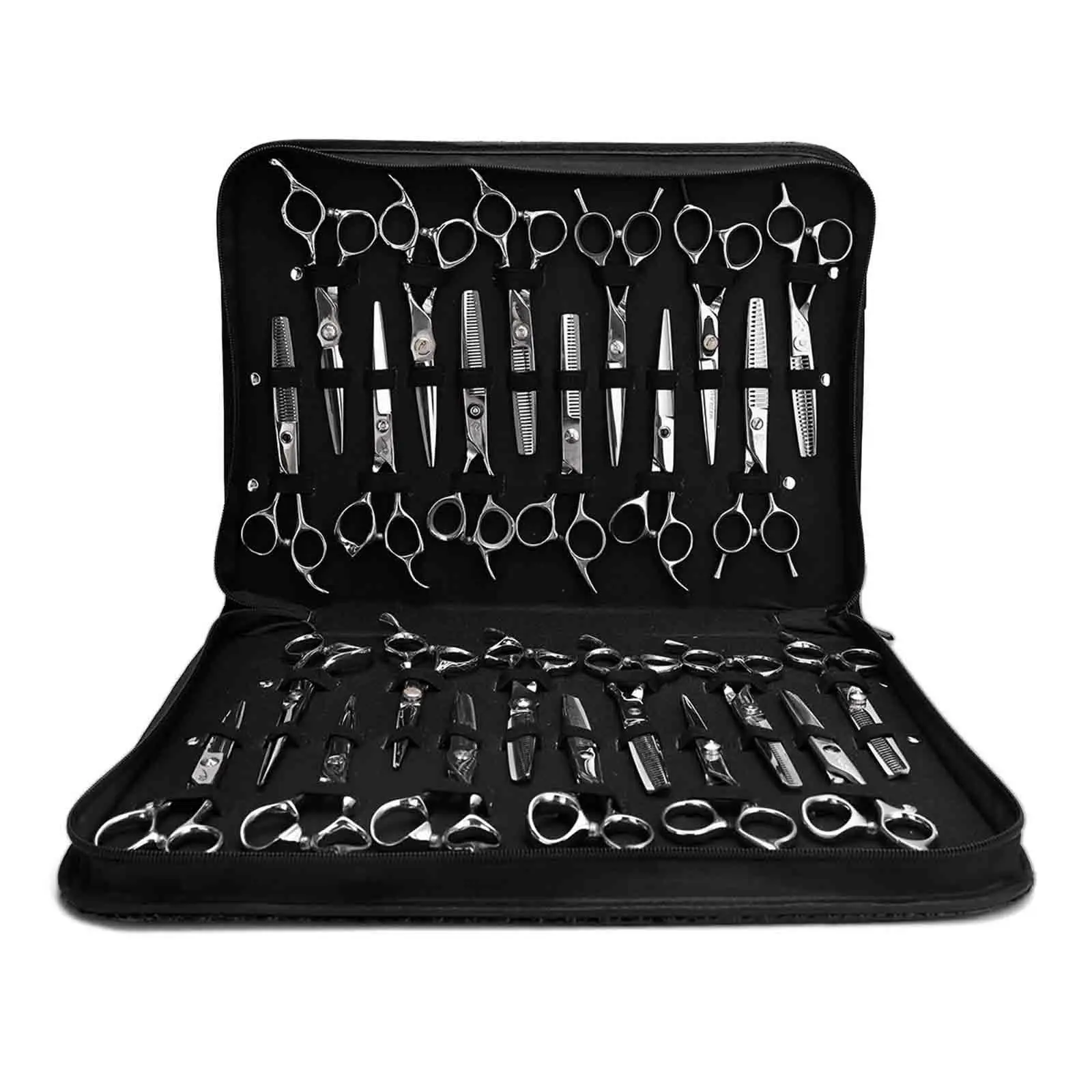 Haircutting Scissors Storage Case Portable PU Leather Carry Bag Hair Cutting Shear Holder for Home Traveling Salon Hairstylists