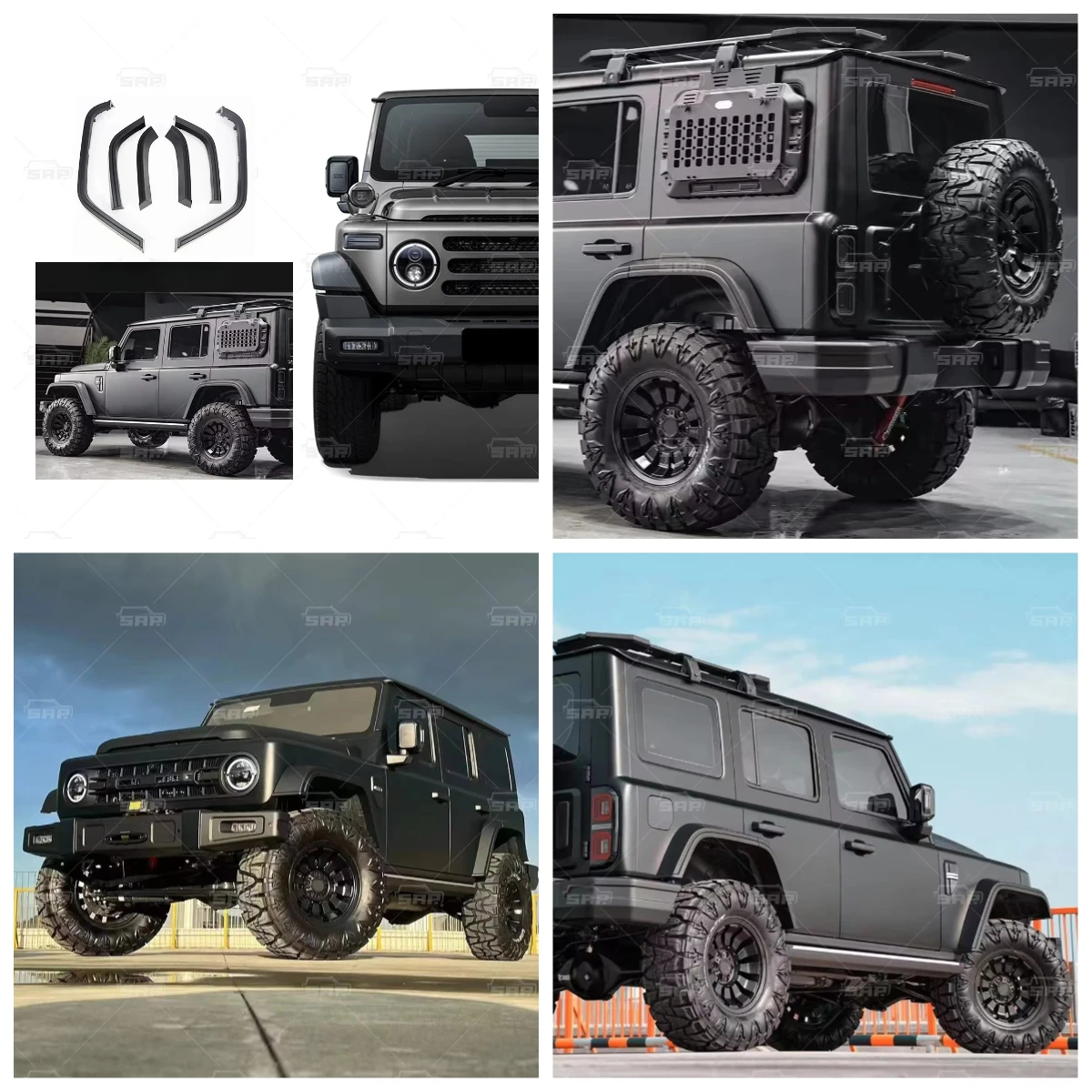 

Shamo Auto Part 2025 New Product Abs Material Black Fender Flare Wheel Arches Kit for Baw 212 Auto Parts