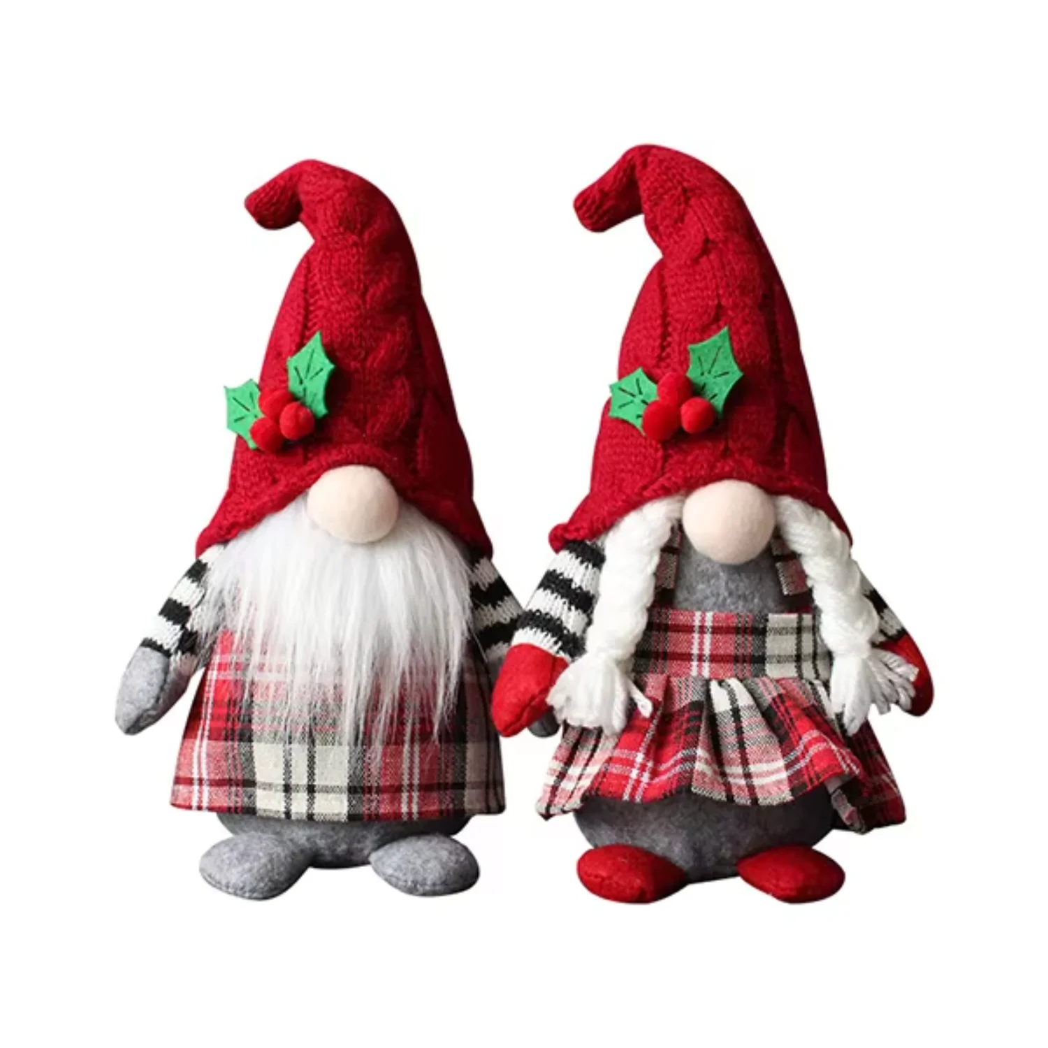 New Christmas Scene Light-Up Dress up Props Forest Man Doll Knitting Decoration for Celebrations