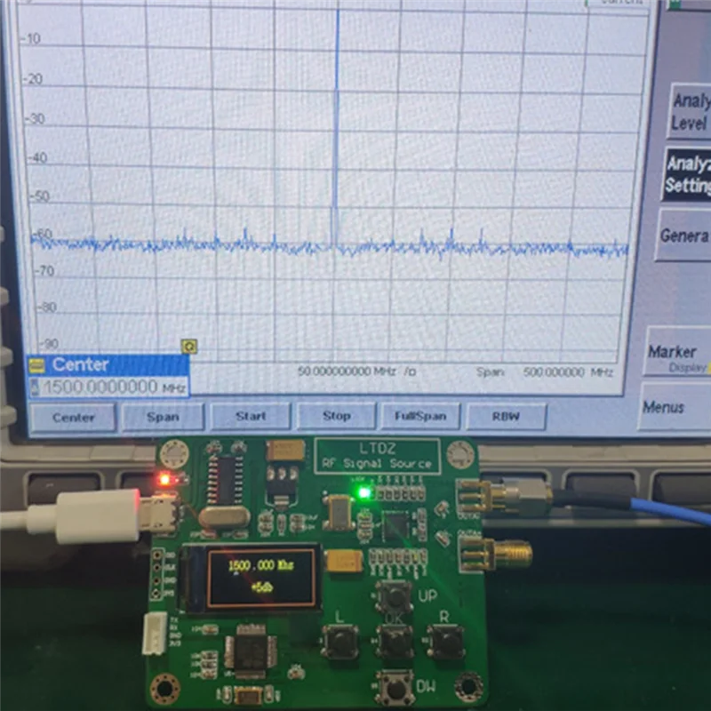 

Модуль источника сигнала MAX2870 STM32 23,5-6000 МГц с питанием от USB 5 В, частота и режимы управления последовательным портом