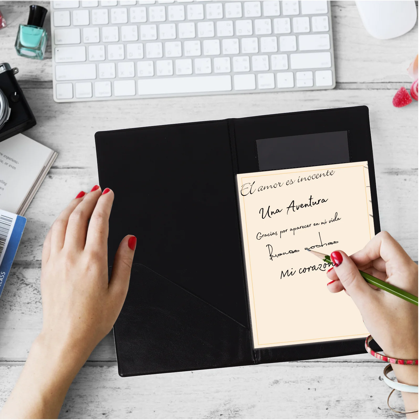 Держатель для клетчатой книги для гостей. Серверная контрольная книга большой емкости. Стильный держатель для заказа в ресторане. Портативная сервировка книг для клетки.