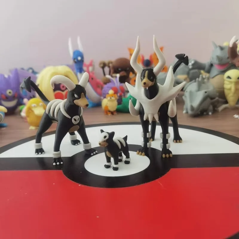 Hot 1:20 Anime Houndoom Houndour Figures Proportion World Diy 3D Printing Cute Cartoon Character Desktop Model Toy Children Gift