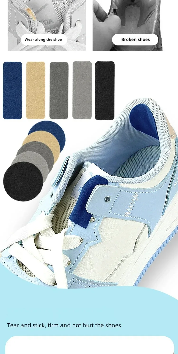 6PCS Shoe Repair Patches for Heel and Inner Lining Wear Self-Adhesive Repair Stickers for Sneakers Shoes