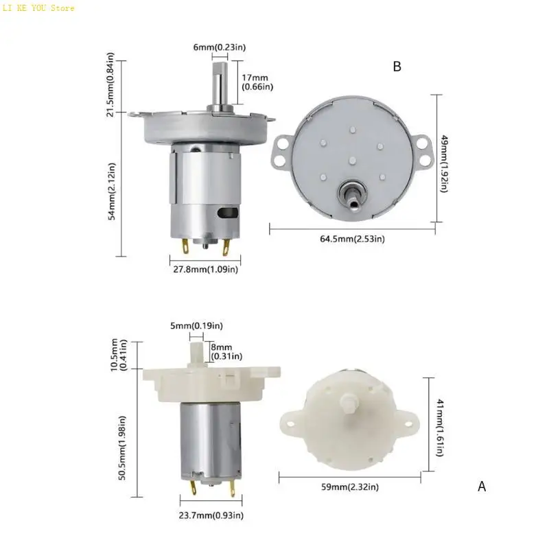 W3JE JS50 GEAR MOTOR DC12-24V التباطؤ محرك التروس لمختلف بيئة