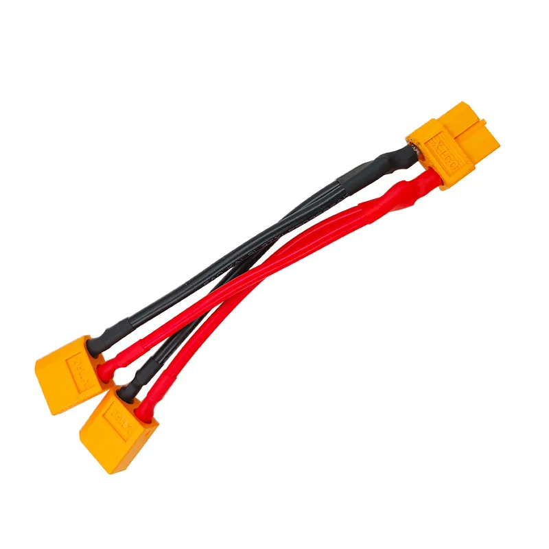 Dual Y-Splitter Silicone Wire Connector for RC Car, Boat, Drone, Battery Charger, 3-WayXT60, 14AWG