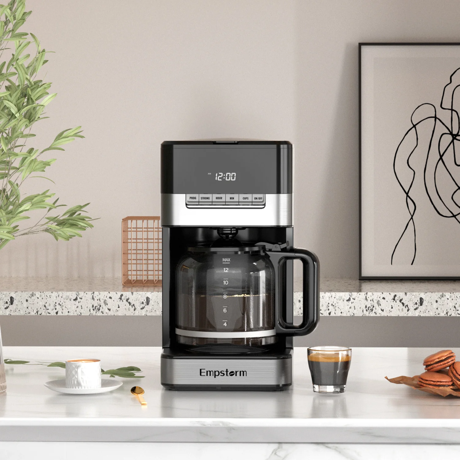 Good Quality Modern Style Simple Multi-functional Drip Mini Coffee Maker One Cup Coffee Machine With Water Level Indicator