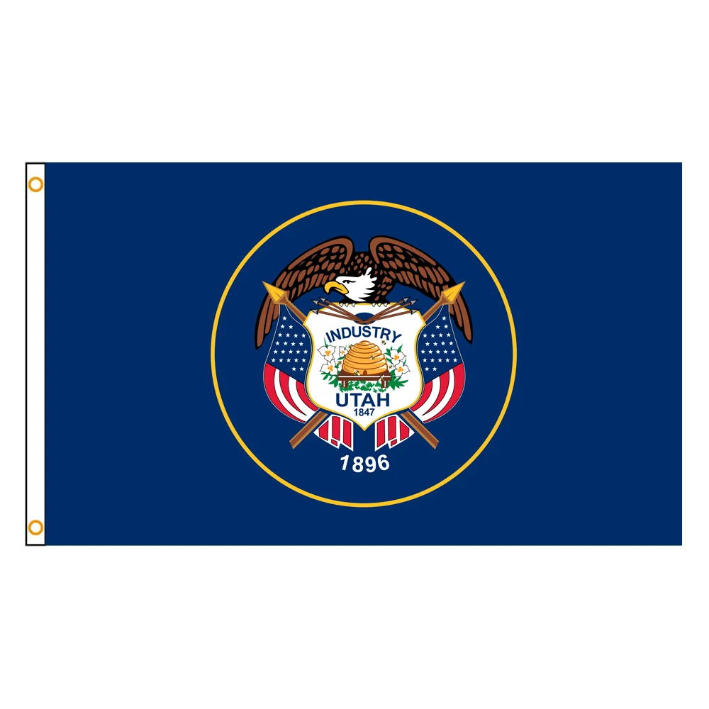 60×90 90x150 120×180CM Utah state usa Flag Polyester Printed Banner Tapestry For Decor