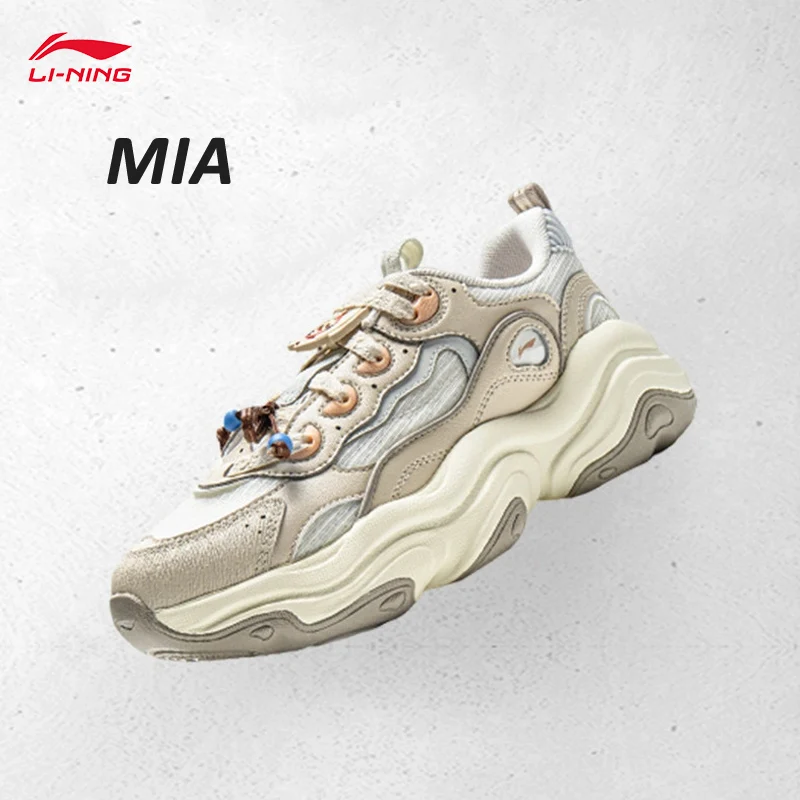 

LI-NING MIA Women Lifestyle Shoes Retro Stylish Comfortable Sneakers LiNing Classic Leisure Shoes AGCV276