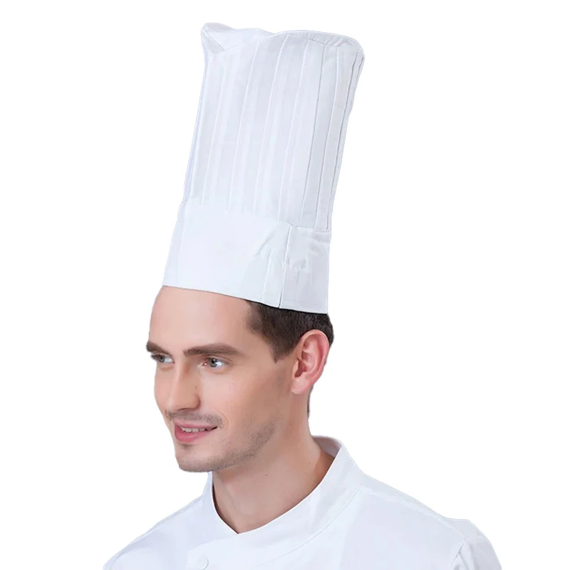 High22/29cm Cook Cap White Chef Hat Waiter Waitress Kitchen Work Hat Hotel Restaurant Canteen Bakery Baker Household Cooking Cap