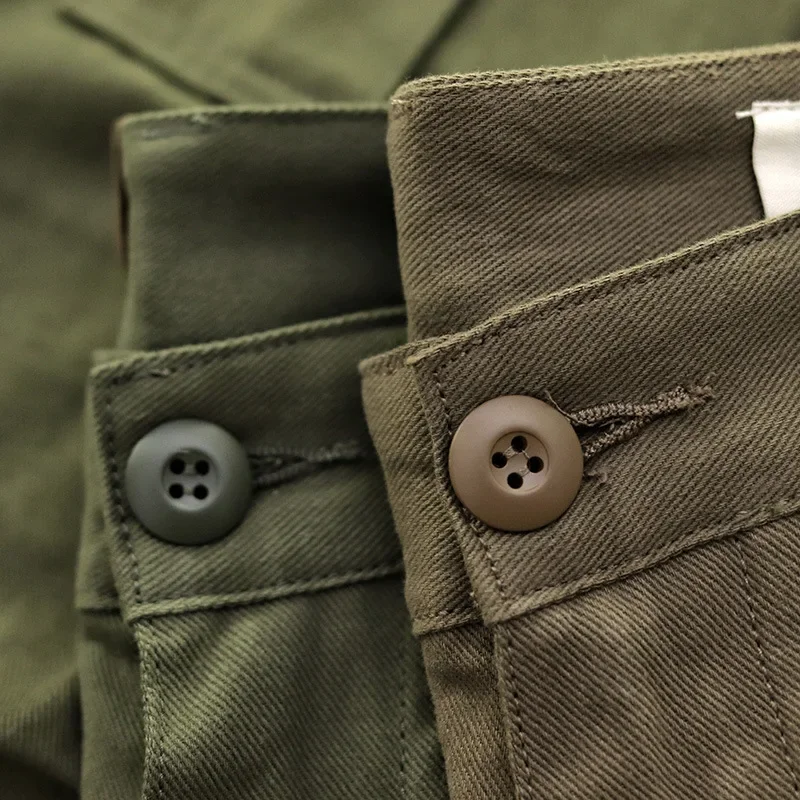 Calça cargo multi-bolsos masculina, calça casual, cor sólida, vintage, perna larga, reta, primavera, outono, 2024