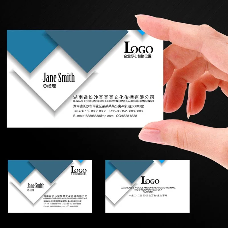 Business Cards with Custom Logo, Personalized Matte Waterproof, Rounded Corners, Name Card Printing, Thank You Cards, 100PCs