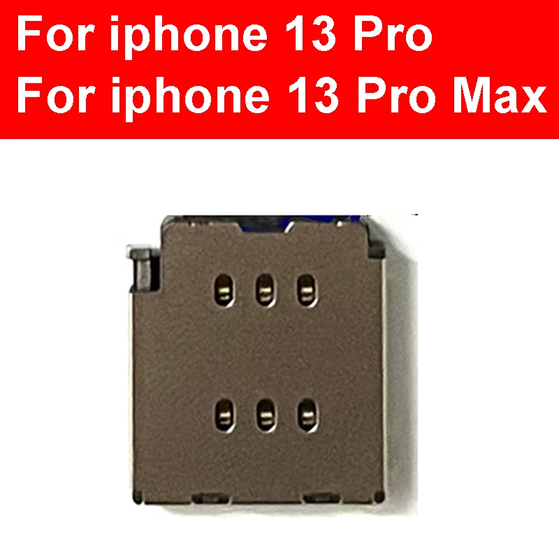 Dual & Single Sim Card Reader Holder Tray For iPhone 13 12 mini 12 Pro Max Sim Card Slot Holder Connector Flex Cable Repair Part