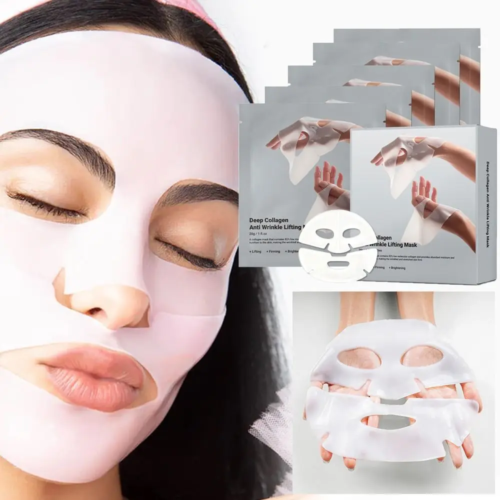 

5pcs Hot Generic Collagen Face Mask Overnight Anti Wrinkle Lifting Mask Firming Lifting Collagen Real Deep Mask Face Care