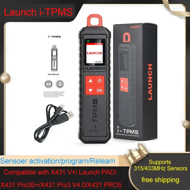 LAUNCH X431 TSGUN I-TPMS Car Tire Pressure Diagnostic Tool Upgraded of TSGUN 315/433Mhz Sensor Can Work standalone by i-TPMS APP