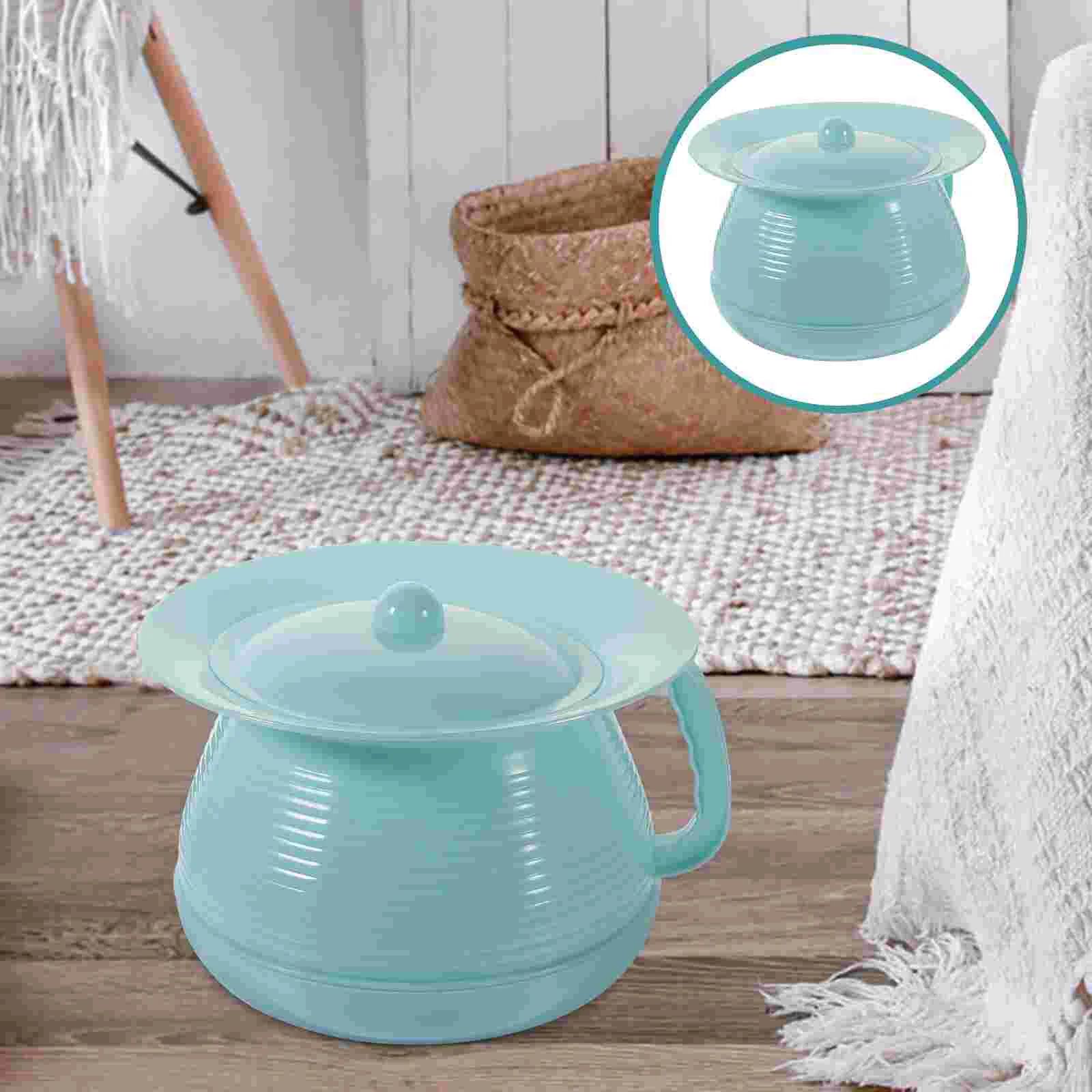 

Portable Trash Can Spittoon Toilet Pee Bottle for Men Bedroom Urinal with Cover Thick