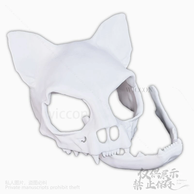 Anime Animal 3D Print Furry Cosplay Head Skull Kigurumi Cat Mask Props Furrysuit Headwear For Halloween Christmas Cos Customized