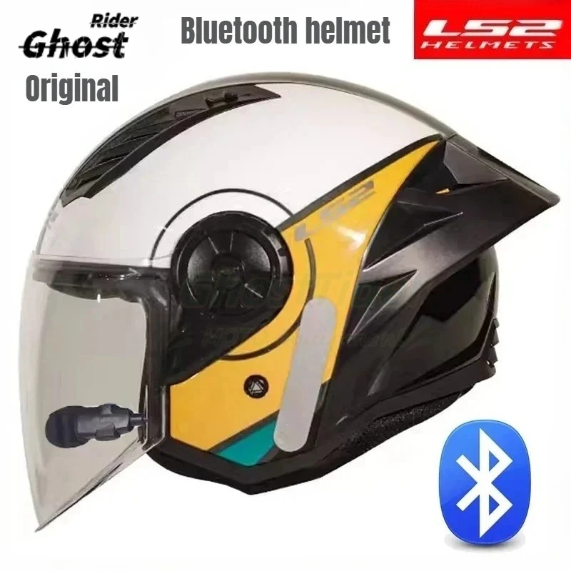 

For LS2 AIRFLOW 2 Helmet Motorcycle 3/4 Helmet OF616 LS2 Casco Moto Built in Bluetooth Capacete Women Scooter E-bike Helmets