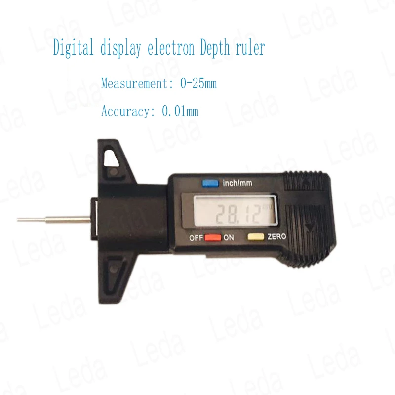 

1Pcs Digital Display Electron Tire Depth Ruler 0-25MM High Tech Precise Measurement Of Measure The Tire Pattern Brake Shoe Wear