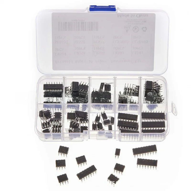 IC Chips Assortment Kit 85Pcs 10 Types Integrated Circuit Electronic Component Set