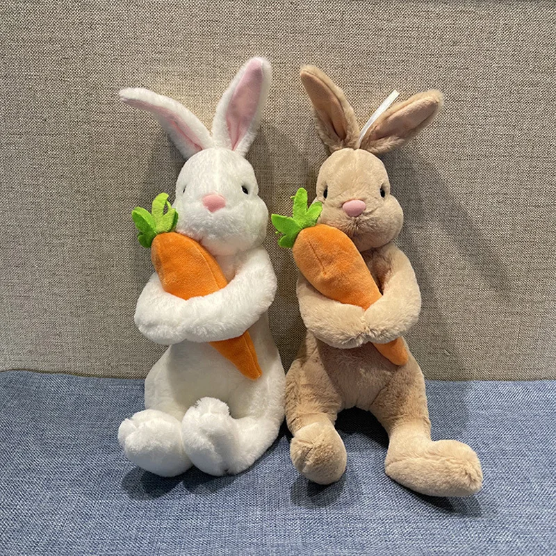 

Hot 20CM Kawaii Plushie Bunny Stuffed Animal Cute Plush Radish Rabbit Holding Carrot Plush Toy Soft Pillow Doll Kid Girl Gifts