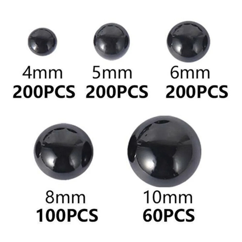 760Pcs/box Plastic Doll Eyes Black Safety Eyes Noses For DIY Teddy Bear Soft Toys Animal Dolls 4MM 5MM 6MM 8MM 10MM