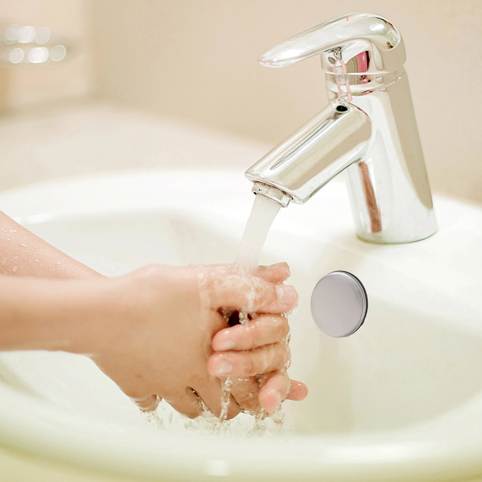 

2 Pcs Sink Hole Cover Bathroom Plug Faucets Drain Bathtub Overflow Kitchen Counter Plugs