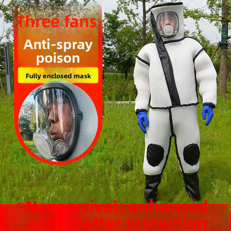 Hornet protective clothing, a full set of 3D breathable protective clothing, one-piece fully enclosed mask, catch wasp clothes