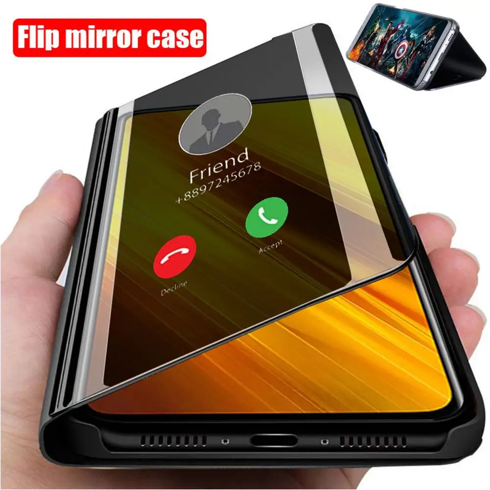 Leder Flip Case für Huawei P8 P9 Lite () Ehre 8 Lite Nova Lite Gr3 L21 Coque magnetische Smart Mirror Telefon abdeckung