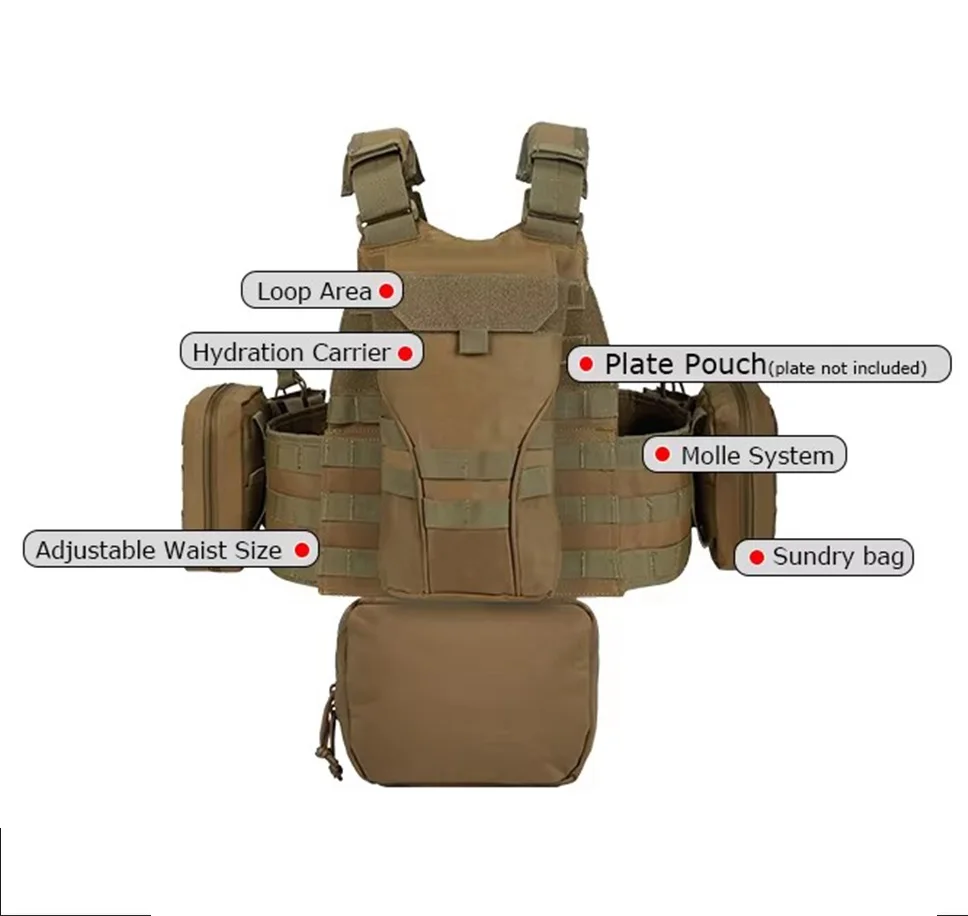 YAKEDA Tactical Plate Carrier 1000D нейлоновый быстросъемный модульный легкий жилет для лазерной резки