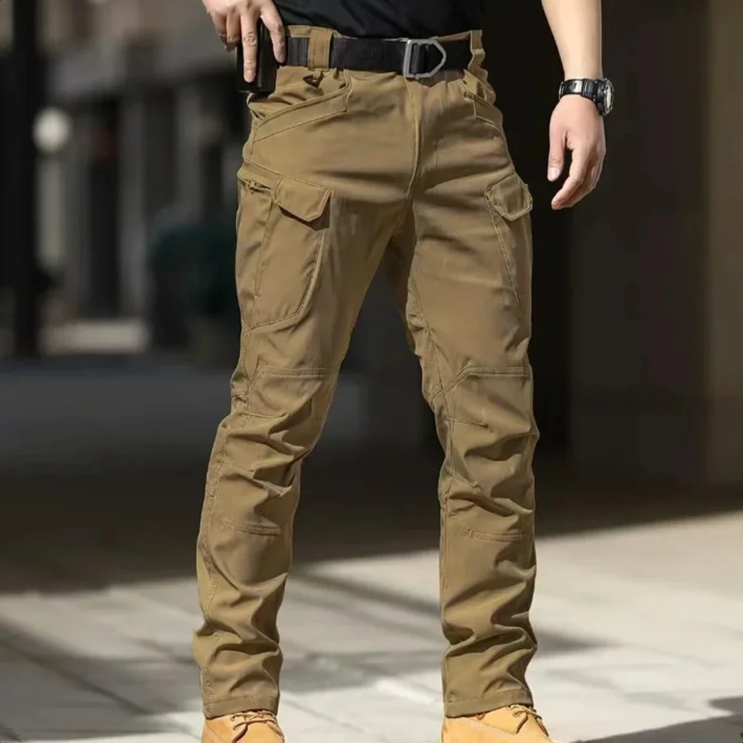 

Men's Tactical Combat Gargo Elastic Camping Hiking Trekking Climbing Outdoor Trousers Spring Autumn Quick Dry Pants