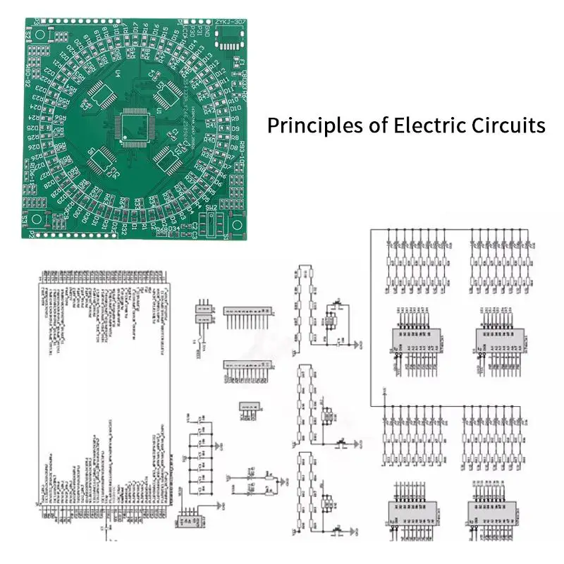 {BBAB1}LQFP64 Lötübungsset für Anfänger Flow Light Platine 5V Typ-C Schnittstelle DIY elektronisches Projektplatinen-Kit