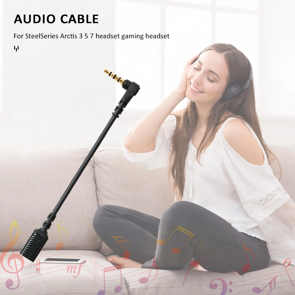 استبدال كابل الصوت لبطاقة الصوت لـ Steelseries Arctis 3 5 7 سماعة محول الصوت كابل محول خط الحبل #5